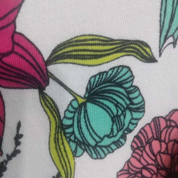 All Over Flower Print Cotton Blend Sweater - Picture 10 of 14